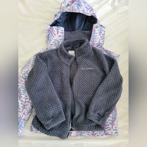 Columbia Girls Shell and Fleece Jackets size XS